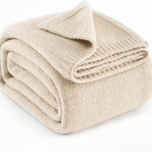 Hand-woven Wool Blend Throw Blanket (140×200 cm)